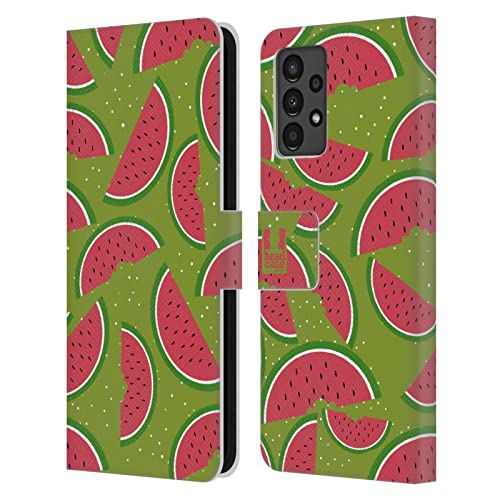 Étui portefeuille Galaxy A13 Samsung par Head Case Designs au motif pastèque verte