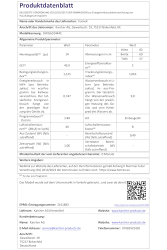 homeX Geschirrspüler 60 cm, Spülmaschine teilintegrierbar - 14 Maßgedecke, 7 Programme, AquaStop, Besteckschublade, 44 dB, Startvorwahl, AutoDoor, Einbaugeschirrspüler teilintegriert, DWSI601444C