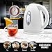 OVENTE Electric Kettle, Hot Water, Heater 1.7 Liter - BPA Free Fast Boiling Cordless Water Warmer - Auto Shut Off Instant Water Boiler for Coffee & Tea Pot - White KP72W