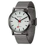 BERNY Classic Automatic Watch for Men Mechanical Self Wind Wristwatch Stainless Steel Strap 5ATM Waterproof Luminous
