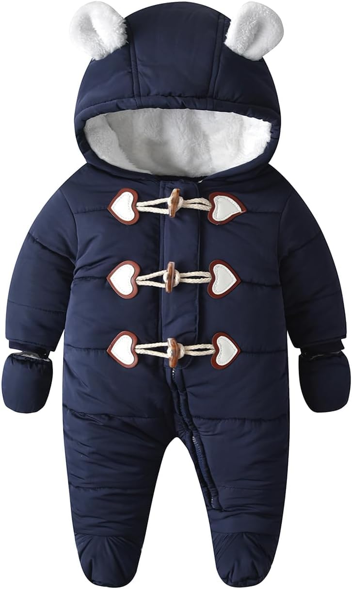 Tuta da Neve per Bambini Tuta da Neve Calda All'aperto per Neonati Tuta Calda per Neonati Tuta Invernale con Bottone spesso con Cerniera Tuta All'aperto
