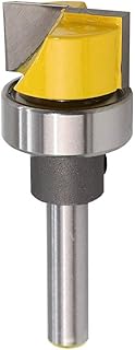 Yakamoz 1/4 Inch Shank Flush Trim Hinge Mortising Template Router Bit with Ball Bearing 3/4" W X 7/16" H Woodworking Milling Cutter Bit