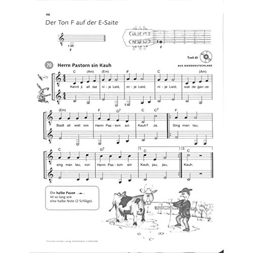 Fridolin méthode guitare 1 pour surmonter les difficultés de lecture de notes - 5