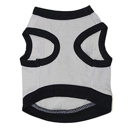 NEARTIME Puppy Clothes, Small Dog Cat Pet Dress Fly Sleeve Dress for Pet D-Gray
