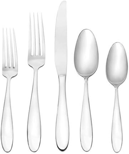 Oneida Landon - Juego de cubiertos de 42 piezas para uso diario, acero inoxidable 18/0, servicio para 8, color plateado