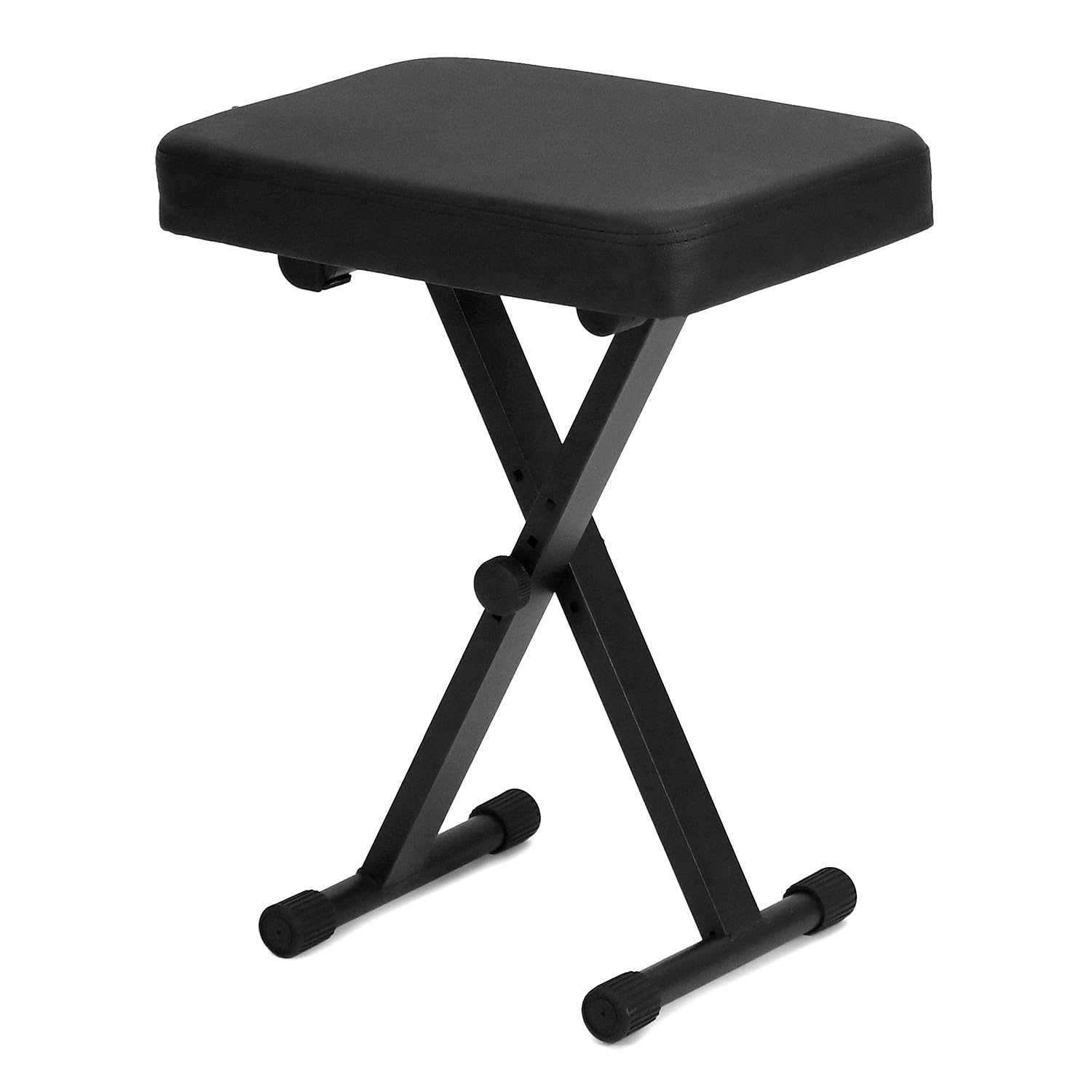 QWORK® Sgabello regolabile per pianoforte/tastiera/chitarra, Sgabello pieghevole con imbottitura 6 cm, Regolabile in altezza 40-50 cm