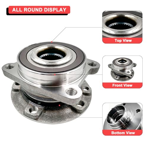 Image of MotorbyMotor 512513 Front Wheel Bearing Hub Assembly AWD fits for 2014-2023 Jeep Cherokee (Off Road Suspension Models) Low-Runout OE Replacement Hub Bearing w /ABS Sensor