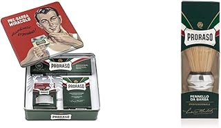 Proraso Estuche Regalo Gino Vintage, color Cranberry, 3 Unidad & Brocha - 1 Unidad