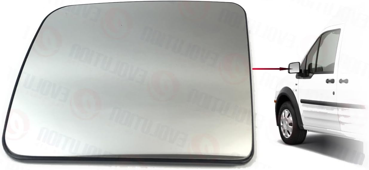 Left Side, UK Passenger Side Wing Mirror Glass Heated FOR FORD TRANSIT CONNECT (2010-2013) 4973825, 9T1617K741BA