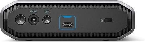 Miniatura 7 de SanDisk Professional Paquete de disco duro externo portátil G-Drive de 12 TB (gris oscuro) con tarjeta de memoria de 32 GB (100 MBs), cable de carga