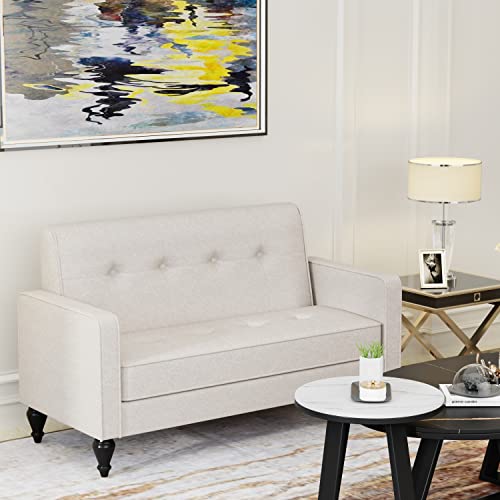 Alish Upholstered Loveseat Sofa Couch, Modern Love-Seat Small Couch Button Tufted Small Sofa Couches For Living Room Bedroom, Ivy #TOP3
