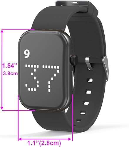 Miniatura 4 de Reloj despertador vibratorio recargable con recordatorio de píldoras silenciosas, reloj rastreador de fitness, con 8 mensajes personalizados