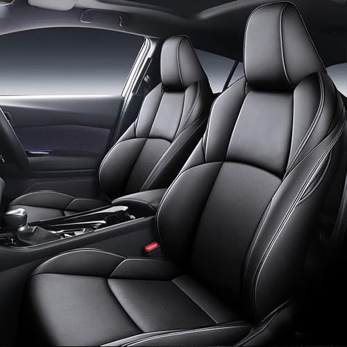 Image of AOMSAZTO Car Seat Cover for Mazda 3 2019 2020 2021 2022 2023 2024 2025 2026 - Full Set Customized Black Faux Leather Seat Covers