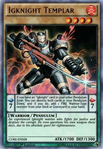 YU-GI-OH! - Igknight Templar (CORE-EN028) - Clash of Rebellions - 1st Edition - Ultra Rare