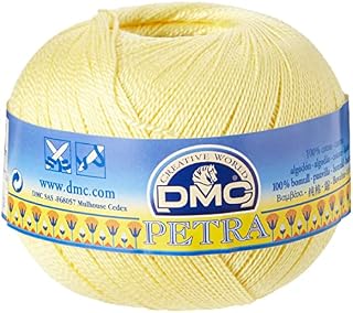 DMC Petra Yarn, 100% Cotton, Yellow (5727), Size 5