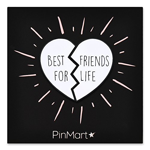 PinMart Best Friends for Life Heart Trendy Enamel Lapel Pin