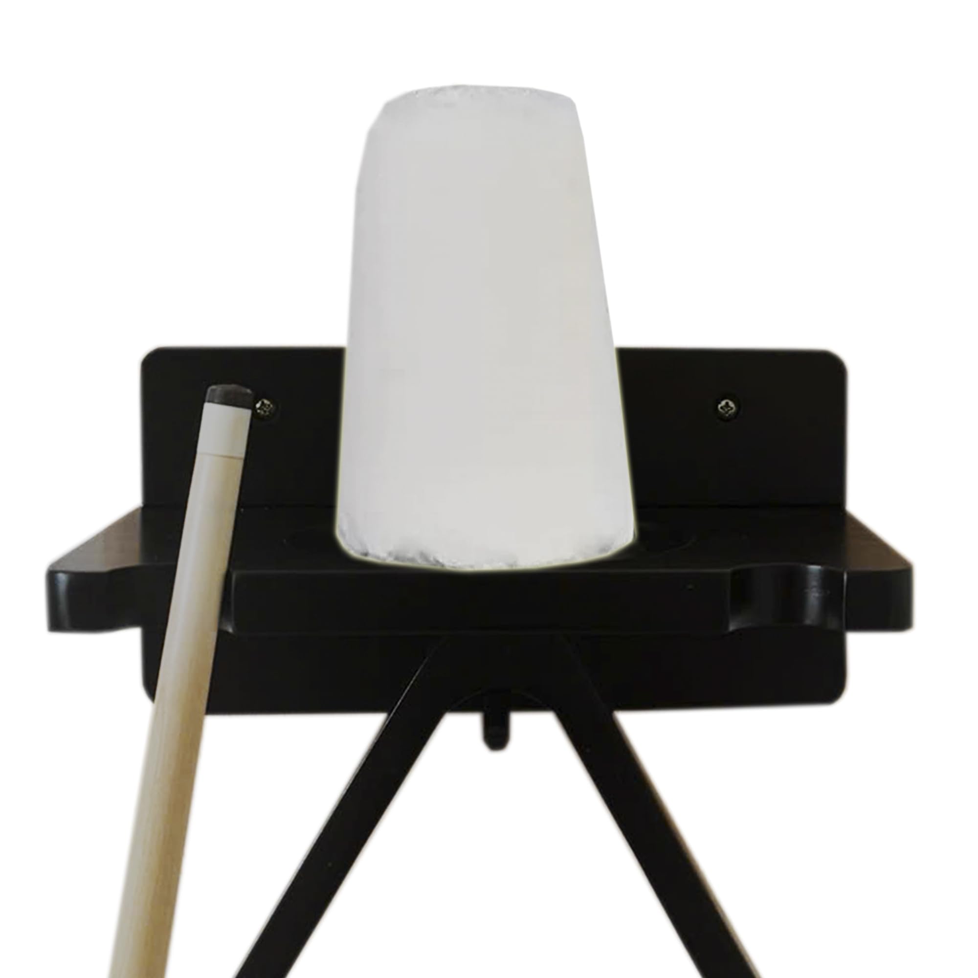 GACCO BILLIARDS Pool Cue Stick Claw Holder Hold 2 Billiard Cues, Cone Chalk Holder with Ball Rack Wall Mount, Pool Stick Holder Storage Accessories (Black)