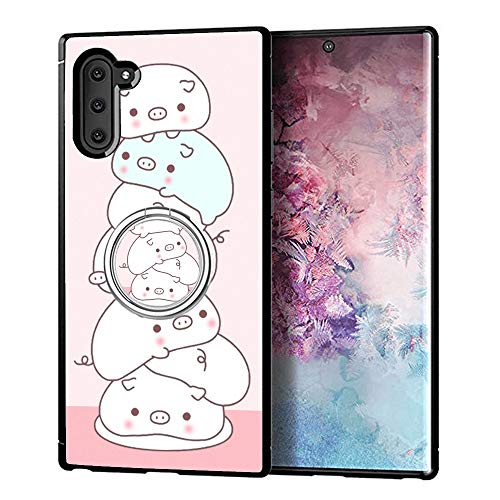 Marside Designed for Samsung Galaxy Note 10 Small Pig Case with Ring Holder Protective Cover Case,Case for Samsung Galaxy Note 10 with Scratch-Resistant Hard (PC) Back and TPU Bumper