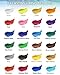 Nicpro 24 Colors Large Bulk Acrylic Paint Set (8.45 oz,250 ml) Non Toxic Artist Painting Supplies for Multi Surface Canvas, Wood, Fabric Leather, Rock, Glass, Paper, Crafts, Hobby with Color Wheel