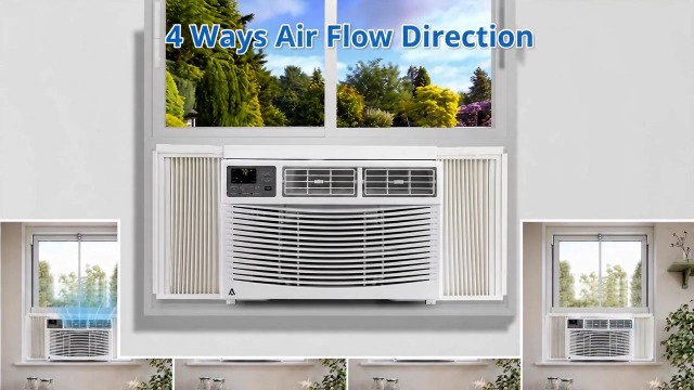 Image of TROPOW 12000 BTU Window Air Conditioner with WiFi /App Control, Cools Up to 550 Sq.Ft, 3-in-1 Cooling /Dehumidifier /Fan, 115V for Bedroom, Living Room, Office