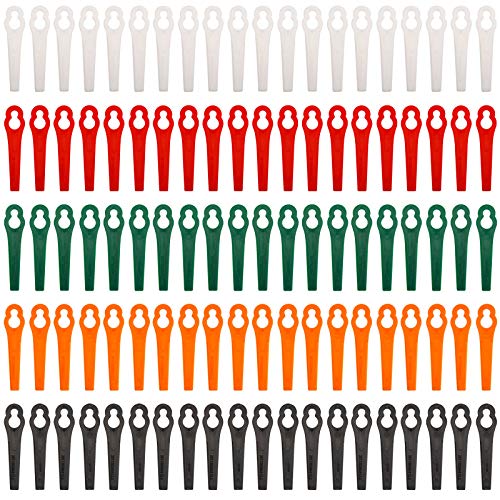 50/100 / 200 x Kunststoffmesser Freischneider Elektrosense Ersatzmesser Kunststoff Ersatz Messer Klingen Wechsel Schneid fuer Einhell Akku