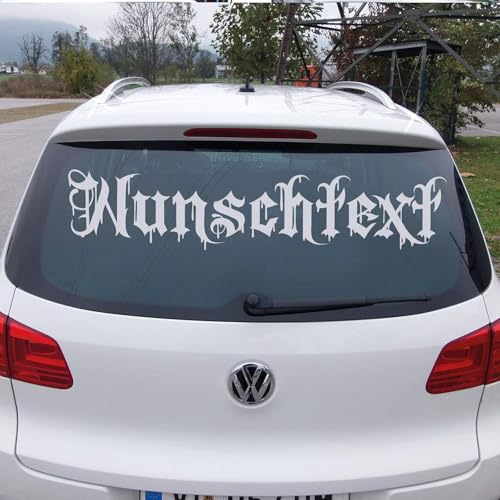 Aufkleber selbst gestalten mit Vorschau - Wunschaufkleber Buchstaben Autoaufkleber - Aufkleber Text Sticker fürs Auto und Motorrad einzeilig nach Wunsch