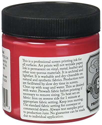 Jacquard Professional Screen Print Ink, Water-Soluable, 4oz Jar, Opaque Red (126), 11 ml - Image 2
