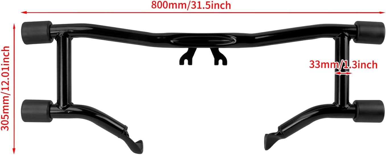 HDBUBALUS Motorcycle Crash Bar Engine Guard Highway Crash Bar Fit for Harley Touring Street Glide Road Glide Road King Electra Glide Ultra (F- Engine Guard for 14-23 Touring)