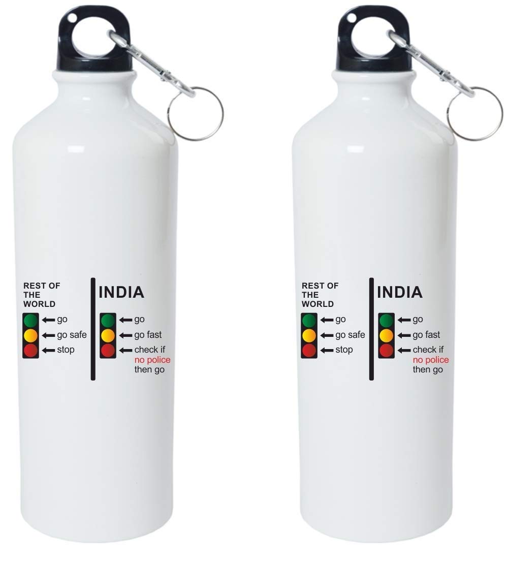 Crazy Sutra Classic Printed Water Bottle/Sipper White - 600Ml [Sipper-RestOfWorldInd2]-picture-17