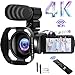 Produktbild Camcorder 4K Videokamera 48MP WiFi Camcorder 18X Digital Zoom mit IR Night Version Vlogging Kamera 3.0"IPS Touchscreen mit Mikrofon, Gegenlichtblende, 360 °Funkfernbedienung