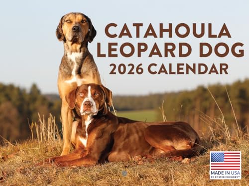 Catahoula Leopard Dog Calendar 2026 Monthly Wall Calender