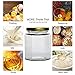 Woaiwo-q 6 oz Hexagon Glass Honey Jars, Glass Jars with Gold Lids,Bronze Bee Pendants,Wooden Honey Sticks,Small Tags,1.5m Jute Twine -Clear Hexagon Jars for Honey,Jams, Liquid.(25 Pcs)……