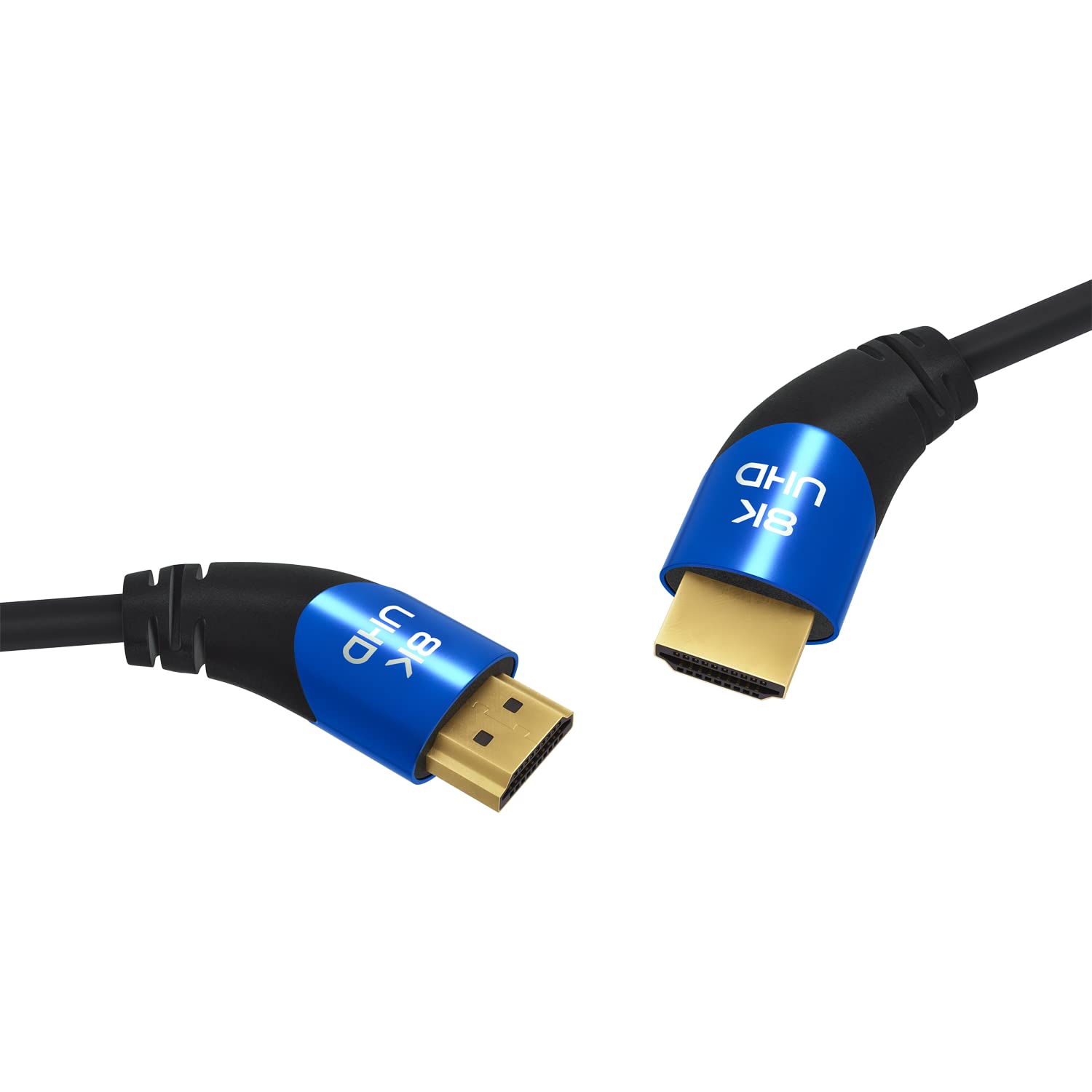 Oehlbach Shape Magic 40-8K Câble HDMI 2.1 ultra haute vitesse – Certifié 48 Gbps (fiche coudée à 40 °, triple blindage OFC en cuivre monté), noir, 3 m