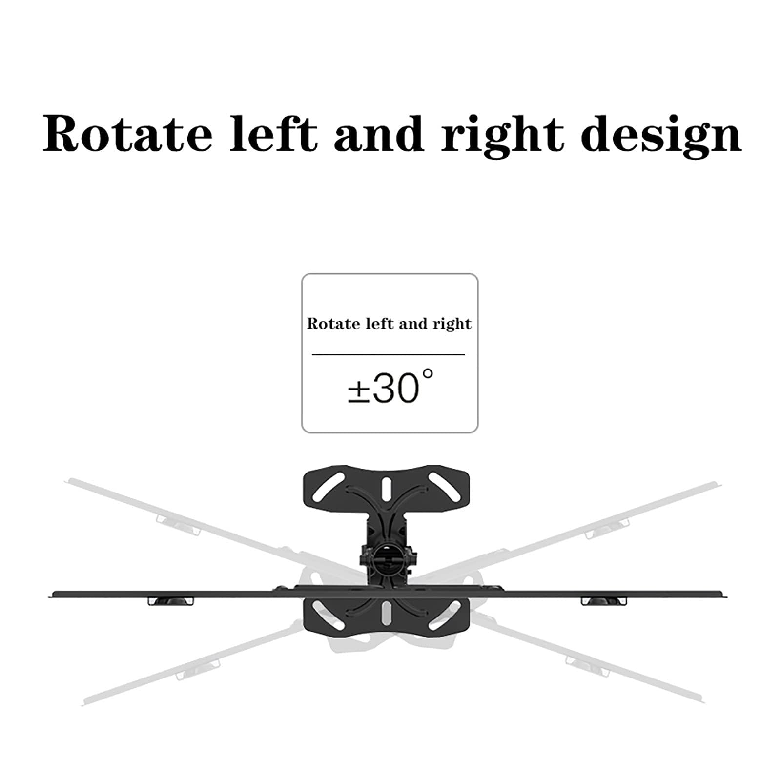 Soporte de techo para televisores de 32 a 65 pulgadas, diseño giratorio e inclinable, ajuste de altura telescópico, compatible con múltiples modelos VESA