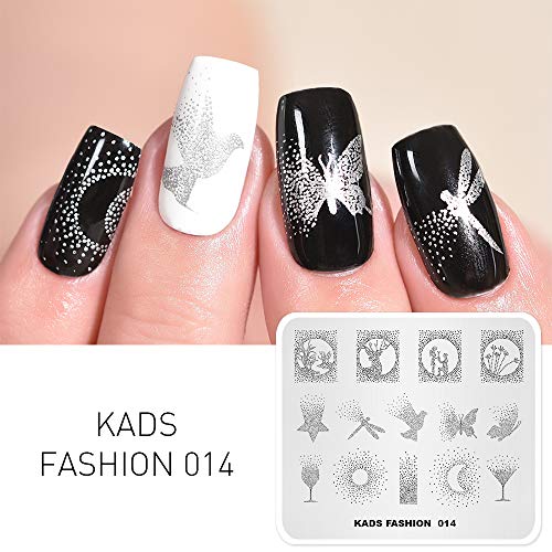 KADS Nail Stamping Plate Fashion Nail Art Stamp Template DIY Image Template Manicure Stamping Plate Stencil Tools(FASHION 014)