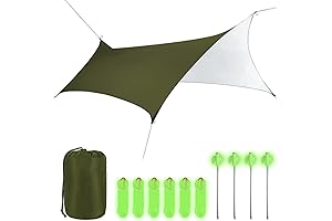 Hexagon Hammock Rain Fly - Multifunctional Waterproof 5000mm Rated Hammock Tarp