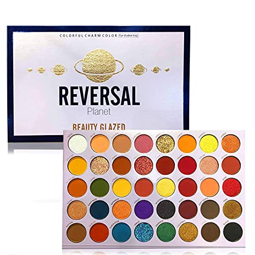 INDIANA HUDA Reversal Eyeshadow 40 Color Makeup Palette Highlighters Eye Make Up High Pigmented Professional Mattes and Shimmers, Multicolour 40 g (Pack of 1)