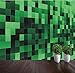 Price comparison product image Wall Murals Online Ltd 3D Wallpaper Green Pixel Art Pattern Wall Mural Decorative Wallpapers for Home & Office(130gsm Budget Paper, 2XL 300cm Wide x 240cm High)