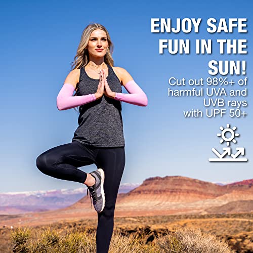Image of SportsTrail Cooling Arm Sleeves for Men & Women - Breathable, UV Sun Protection, Sports Arm Sleeves for Women, Men & Youth