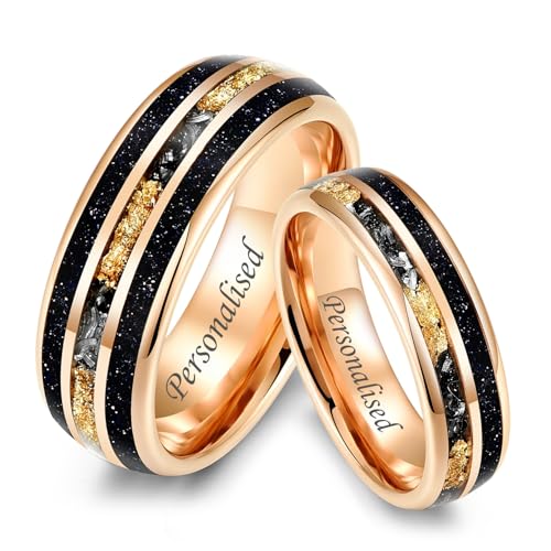 INSIGNIA JEWELLERS Personalised Meteorite & Sandstone Tungst