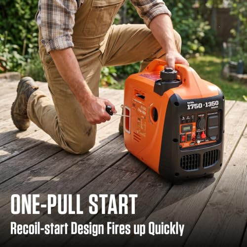 Image of AIVOLT Portable Inverter Generator 1750W, Super Quiet 52dB Gas Generator for Camping & Home Backup, 26lbs Lightweight, CO Shutdown Sensor, ECO Mode, Clean Electricity, EPA Compliant