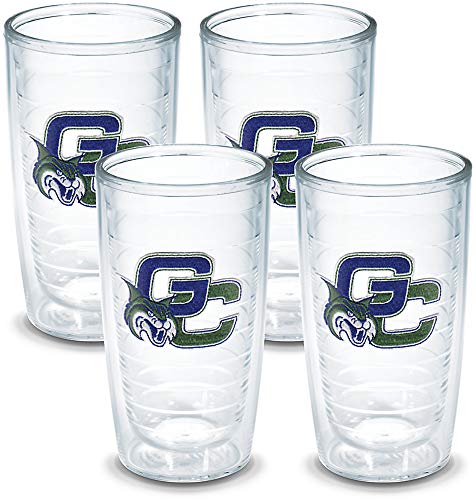 Tervis Georgia College Emblem Tumbler, Set of 4, 16 oz, Clear