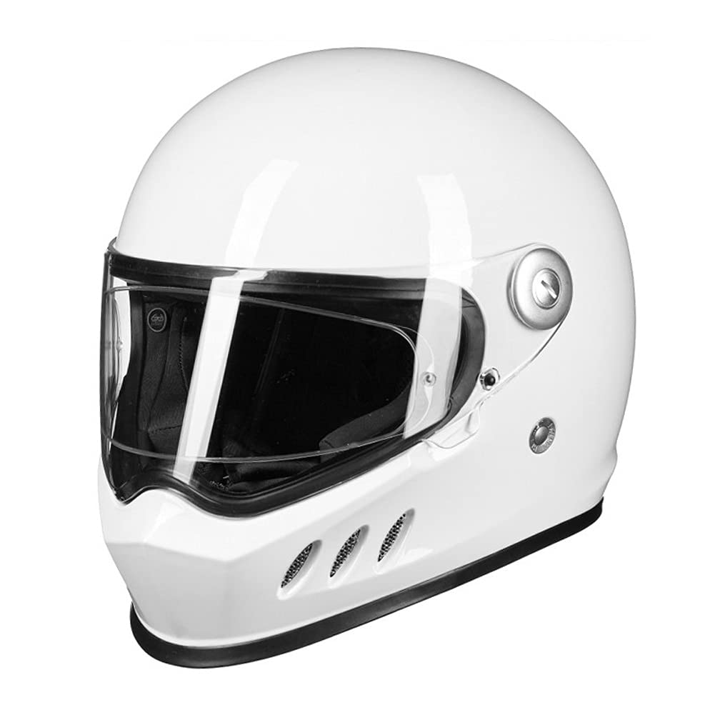 Amazon Co Jp バイクヘルメットフルフェイスヘルメットオートバイヘルメット メンズ レディース モトクロス Helmet 柔らかい内装超軽量 耐衝撃 男女兼用 バネ 春夏秋冬dot Ece認定多色可選 Color White Size Xl X Large 61 62cm スポーツ アウトドア