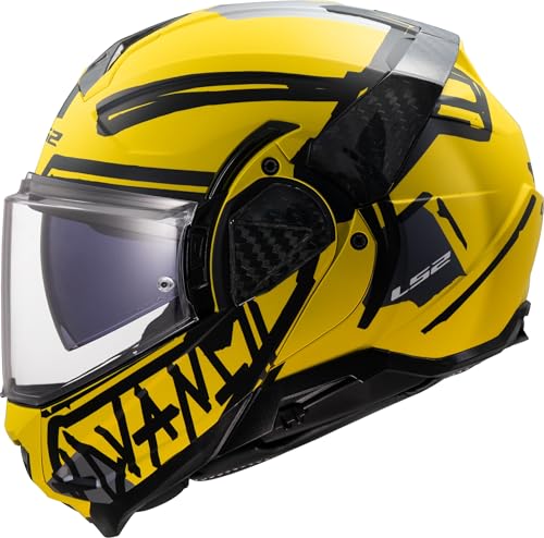 LS2, Casco Moto Modular ADVANT II TAPE Yellow, XXL