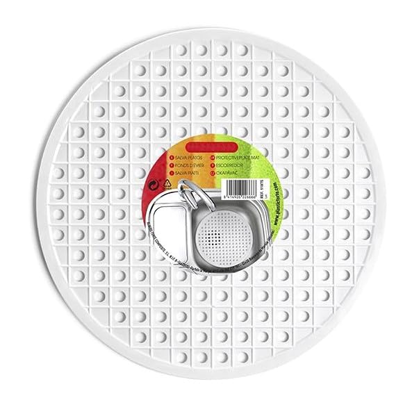 Sanixa Spülbecken-Einlagen, Rund, 32 cm, Weiß – 2er Set mit Schimmelresistenz für langanhaltende Hygiene und Eleganz in Ihrer Küche Kratzschutz für rundes Becken