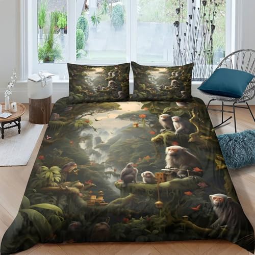 Parure de lit temple japonais super douce et résistante en tissu microfibre premium