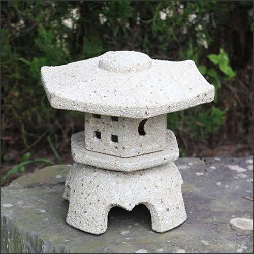 信楽焼 灯籠（とうろう） 8号六角雪見【ok-0044】 灯篭 燈籠 トウロウ