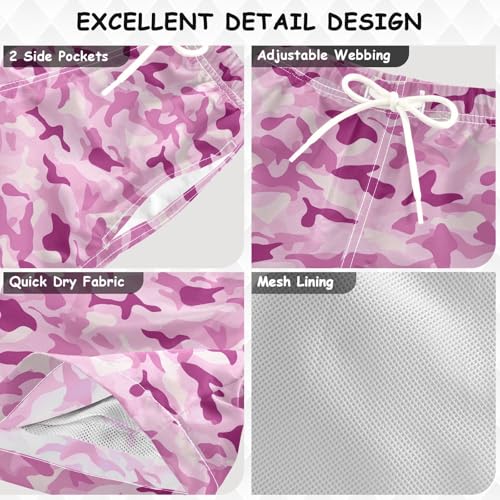 JUNZAN Camo Boys Swim Trunks Toddler Swimming Trunks for Boy Beach Swim Shorts Lilac Purple3