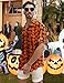 Yoimira Funny Halloween Shirts for Men,Pumpkins Skull Spider Mens Hawaiian Casual Short Sleeve Button Down Shirt
