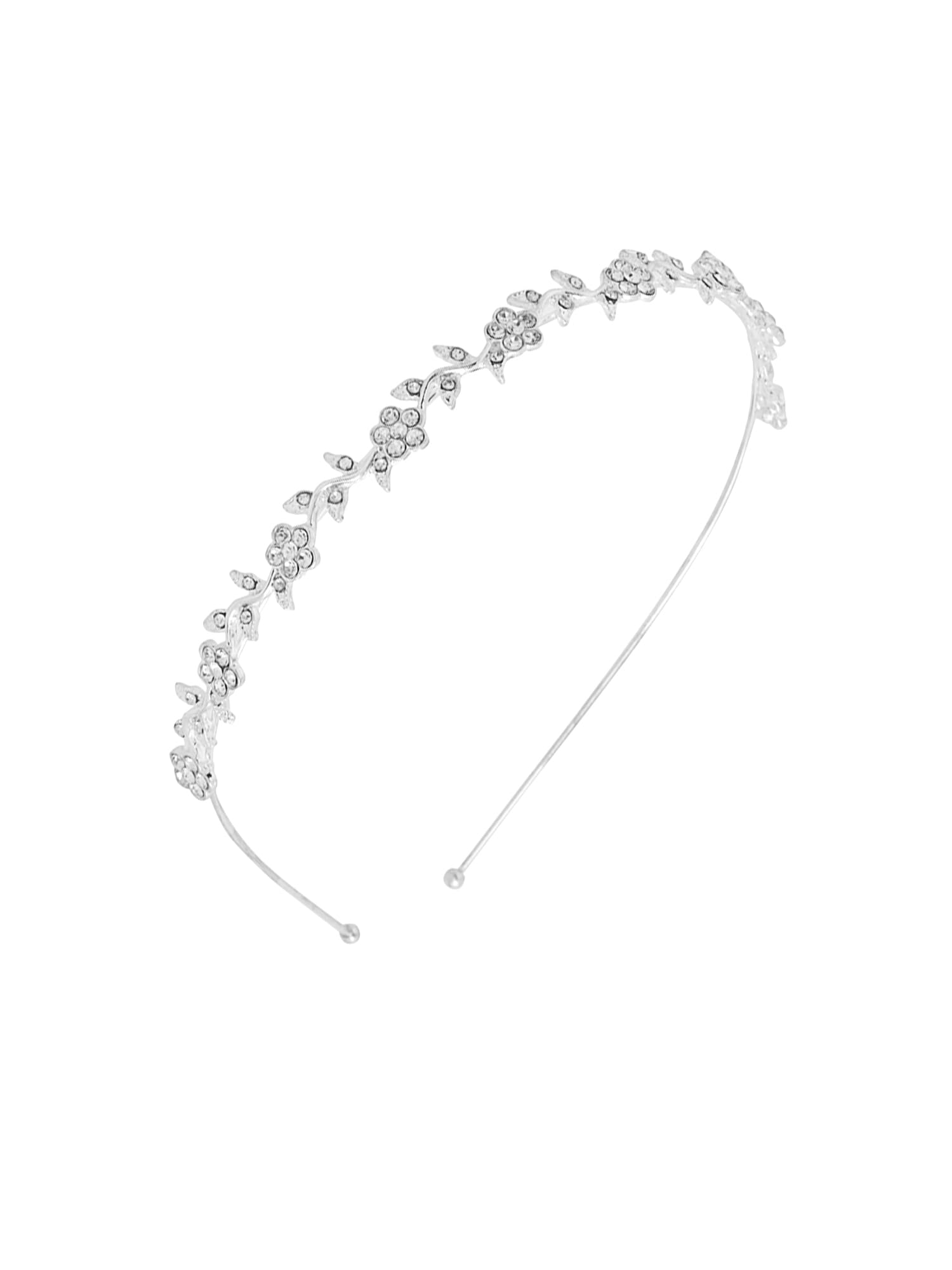 Tiara for Women and Girls Silver Gold Plated Crown for Women Floral Crystal Studded Bridal Wedding Crown Tiaras for Women and Girls Gift For Women & Girls Valentine Gift for Girls-image-17
